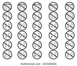 no step forbidden icon on white isolated background