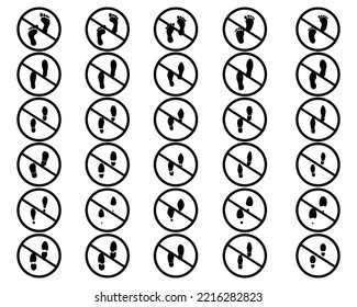 no step forbidden icon on white isolated background