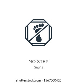 No step icon vector. Trendy flat no step icon from signs collection isolated on white background. Vector illustration can be used for web and mobile graphic design, logo, eps10