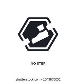 no step isolated icon. simple element illustration from signs concept icons. no step editable logo sign symbol design on white background. can be use for web and mobile