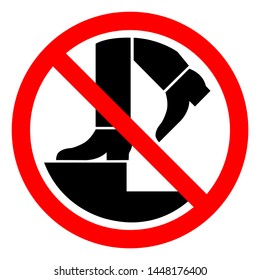 No Step Symbol Sign, Vector Illustration, Isolate On White Background Label .EPS10