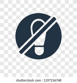 No step vector icon isolated on transparent background, No step transparency logo concept