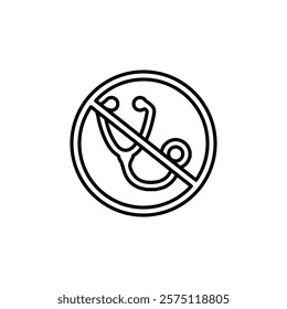 no stethoscope icon Simple outline illustration