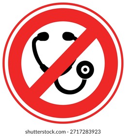 Ningún icono del Vector del estetoscopio que pueda modificar o editar fácilmente

