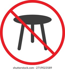 No hay icono de taburete. Símbolos de prohibición de herramientas manuales. No hay Diseño gráfico de equipo. Restricciones de mantenimiento y señales de seguridad. Letrero de regulación de propiedad y oficina de alquiler.
