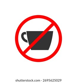 No or stop Coffee Break sign isolated on white background