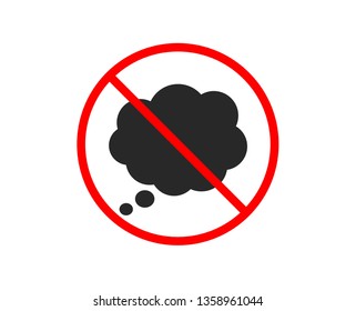 No or Stop. Comic Speech bubble icon. Chat sign. Communication or Comment symbol. Prohibited ban stop symbol. No comic message icon. Vector