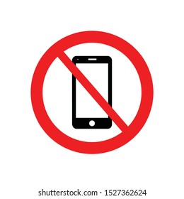 No or stop gadget icon. Prohibition on using cellphones