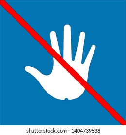 No Stop hand vector symbol. Vector