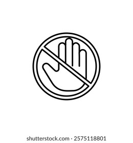 no stop icon Simple outline illustration