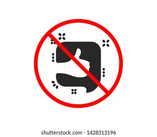 No or Stop. Like icon. Customer satisfaction sign. Best service symbol. Prohibited ban stop symbol. No like icon. Vector