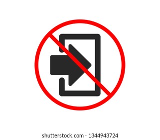 No or Stop. Login arrow icon. Sign in symbol. Navigation pointer. Prohibited ban stop symbol. No login icon. Vector