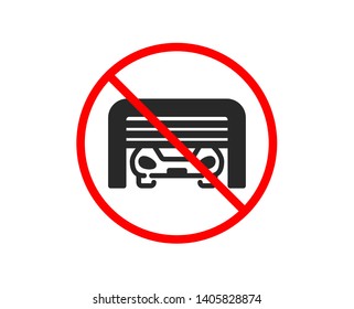 No or Stop. Parking garage icon. Auto park sign. Car place symbol. Prohibited ban stop symbol. No parking garage icon. Vector