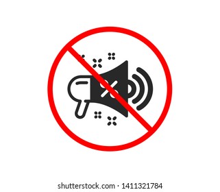 No or Stop. Sale megaphone icon. Discount shopping sign. Clearance symbol. Prohibited ban stop symbol. No sale megaphone icon. Vector