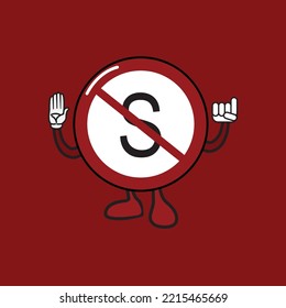 kein Stoppzeichen Symbol Zeichen Vektorkonzept.