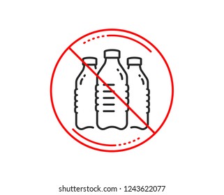 No Stop Sign Water Bottles Line Stock Vector (Royalty Free) 1243622077 ...