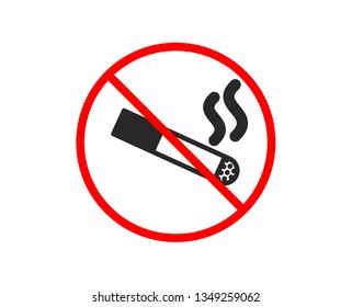 No or Stop. Smoking area icon. Cigarette sign. Smokers zone symbol. Prohibited ban stop symbol. No smoking icon. Vector