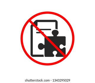No or Stop. Strategy icon. Technical instruction sign. Prohibited ban stop symbol. No strategy icon. Vector