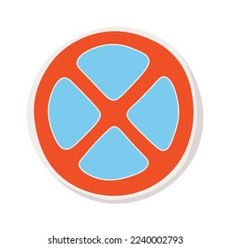 No stopping flat icon Prohibitory traffic sign