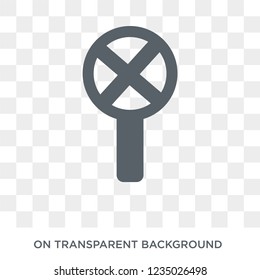 No stopping icon. Trendy flat vector No stopping icon on transparent background from Maps and Locations collection. 
