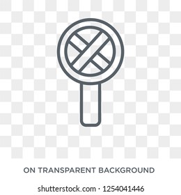 No stopping icon. Trendy flat vector No stopping icon on transparent background from Maps and Locations collection. High quality filled No stopping symbol use for web and mobile