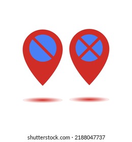No stopping or parking road traffic sign vector illustration