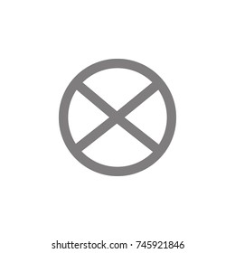 No Stopping and Parking Sign icon Simple web black icon, can be used as web element icon on white background