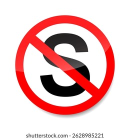 No detener el Vector de signos. Símbolo rojo de prohibición que indica que los vehículos no pueden detenerse