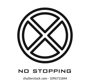 No Stopping traffic icon