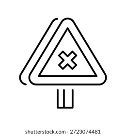 No detener el archivo EPS 10 del icono de contorno de Vector