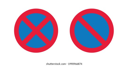 no stopping and no waiting signs isolated on white background svg