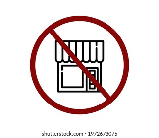 No store vector icon. Editable stroke. Symbol in Line Art Style for Design, Presentation, Website or Apps Elements. Pixel vector graphics - Vector