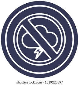 no storms circular icon symbol