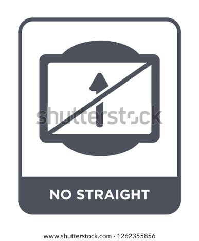 no straight icon vector on white background, no straight trendy filled icons from Traffic signs collection, no straight simple element illustration