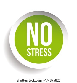 No Stress Label button vector