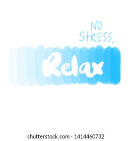 No Stress Relax Vector Hand Drawn Stock Vector (Royalty Free ...