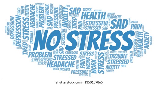 No Stress word cloud.