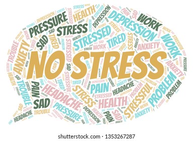 No Stress word cloud.