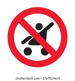 Prohibition Sign On White Background No Stock Vector (Royalty Free