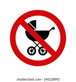 No strollers, vector illustration