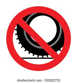 No Studded Tires Sign 