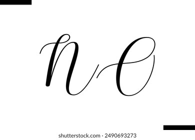NO stylish typography text saying