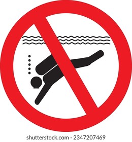 No sub - aqua equipment allowed sign vector