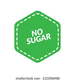 no sugar emblem, label, badge, logo