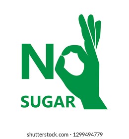 No sugar flat vector icon.