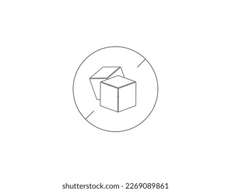 No sugar, sugar free icon. Vector illustration.