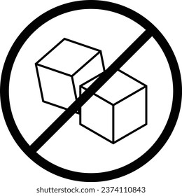 No sugar free icon vector isolated on white background