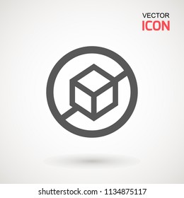 No Sugar free vector icon. Vector sugar cubes in circle icon for no sugar added product package design