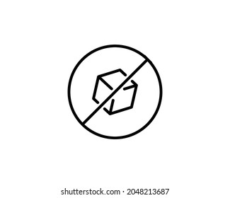 No Sugar free vector icon. Vector sugar cubes in circle icon for no sugar added product package design