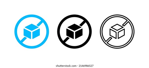 No sugar icon. No sugar added products. Health care concept. No junk or unhealthy food. Vector illustration EPS 10